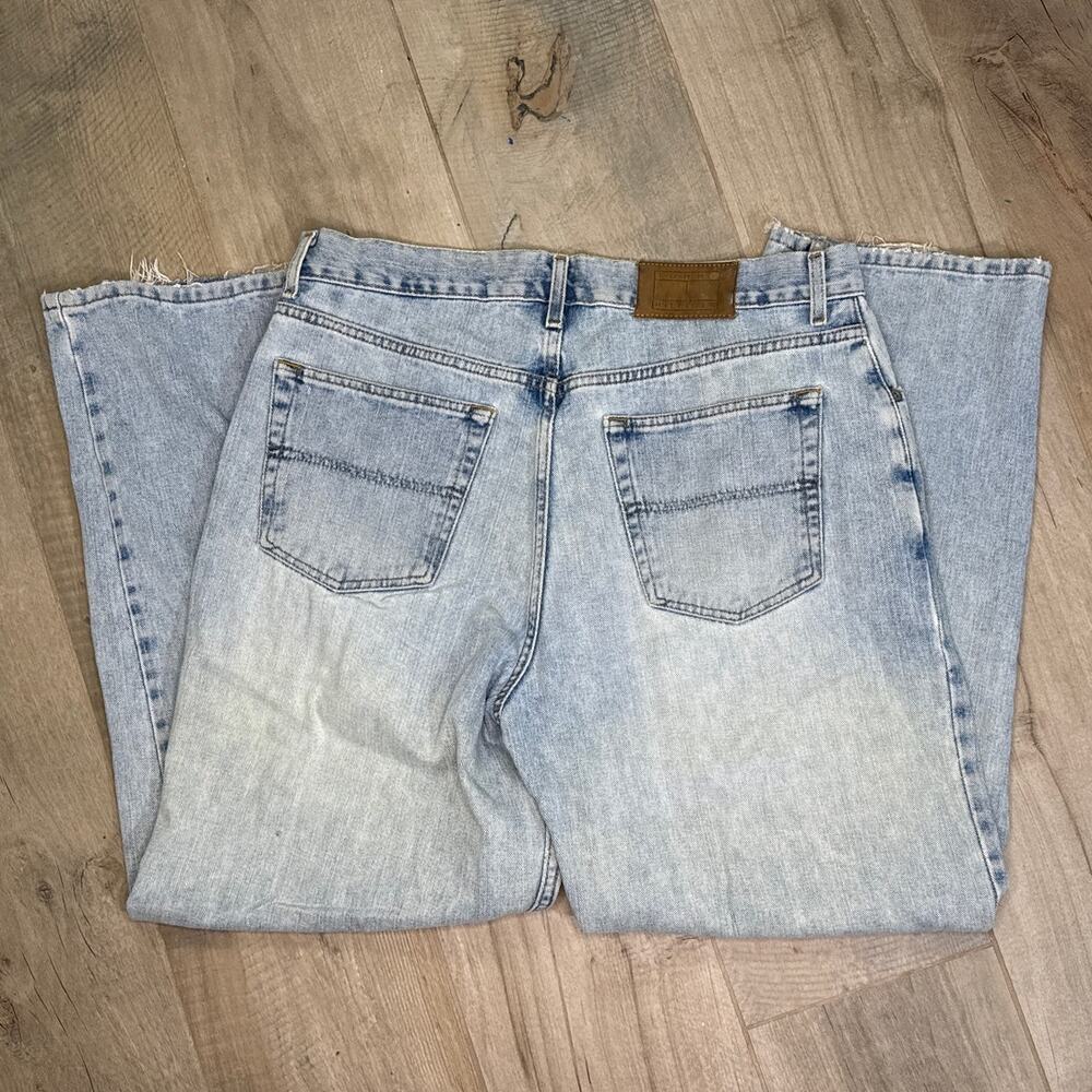 Vintage Y2K Distressed Tommy Hilfiger Flag Jeans Mens Size 36x30